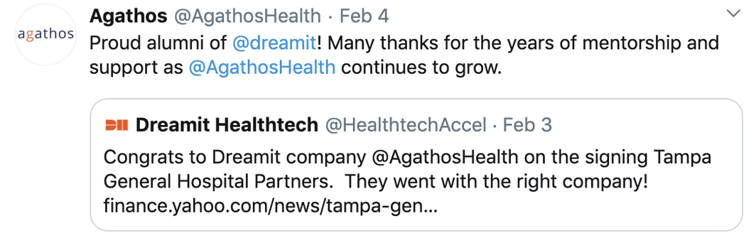 Agathos Partners with Tampa General Hospital